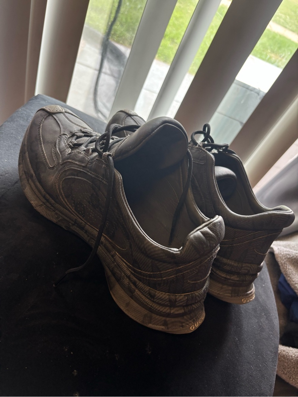 Men's Gucci Athletic Sneakers in Dark Gray - Picture 12 of 16
